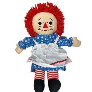 Raggedy Ann Classic Rag Doll with Red Hair and Blue Dress